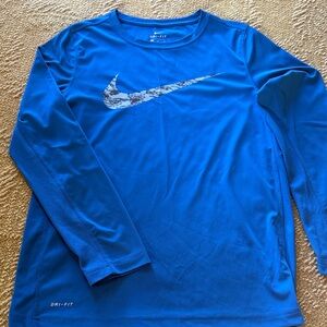Nike Dri-FIT Camo Swoosh Blue Shirt